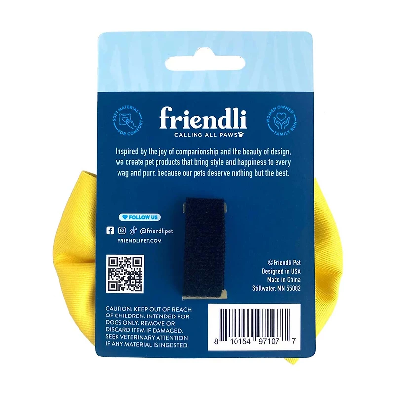 Friendli Sunshine Yellow Dog Bow Tie