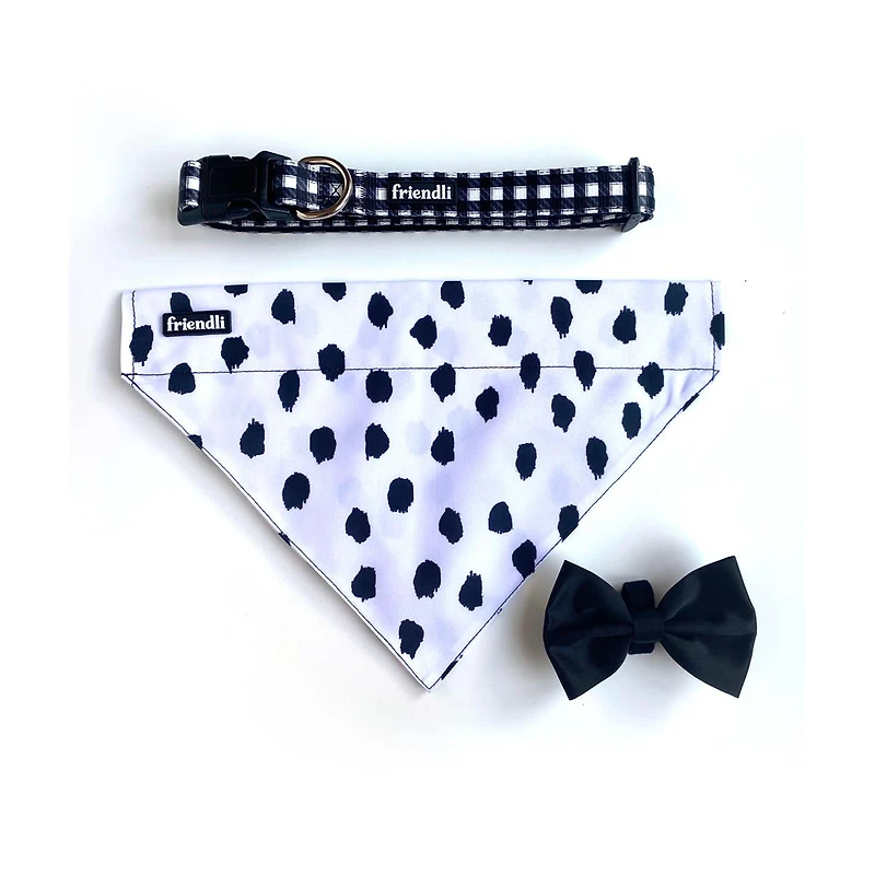 Friendli Midnight Black Dog Bow Tie