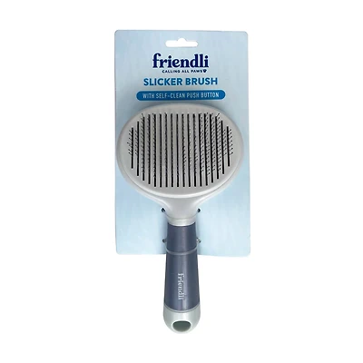 Friendli Self-Clean Slicker Brush, Large