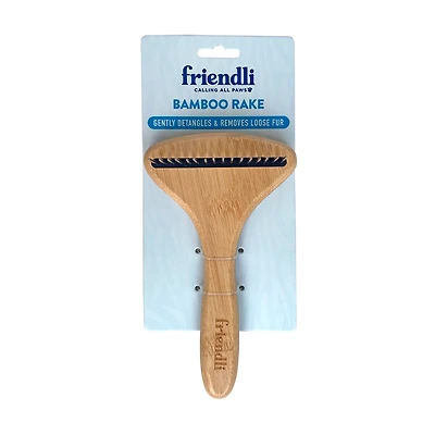 Friendli Single Row Bamboo Rake Pet Fur Detangler