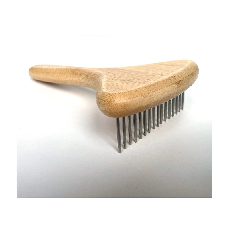 Friendli Single Row Bamboo Rake Pet Fur Detangler