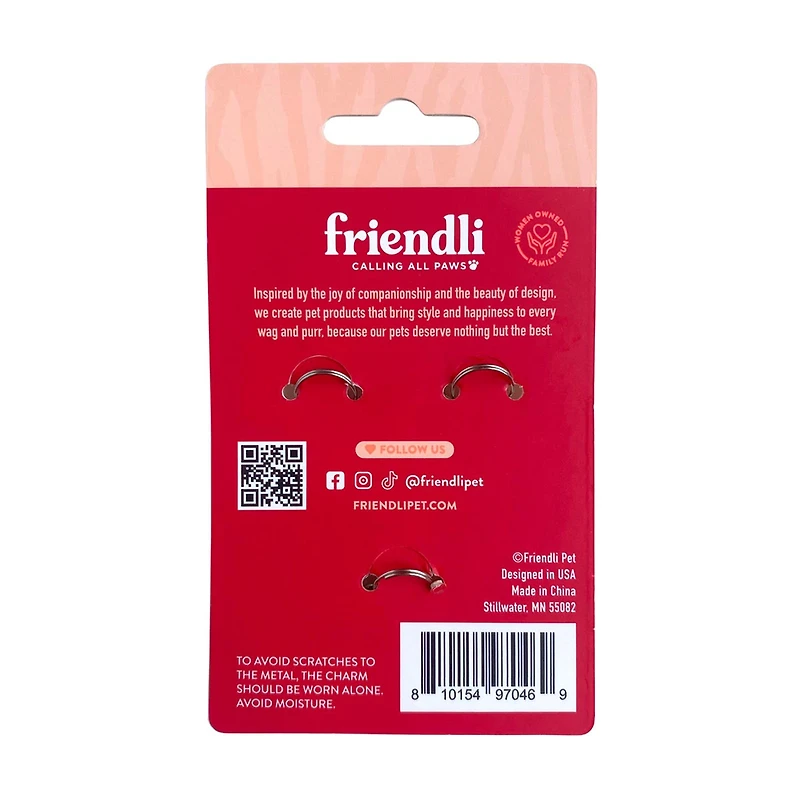 Friendli Metal Dog Charms, 3ct