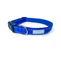 Friendli Nylon Dog Collar, L/XL, Sapphire