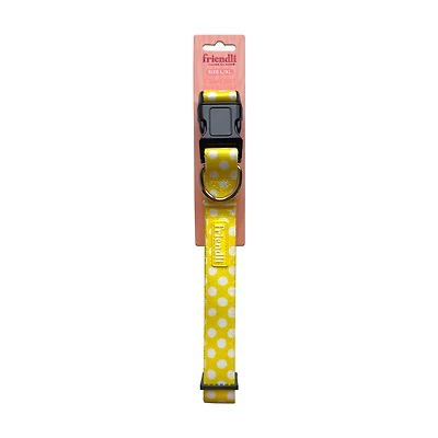 Friendli Neoprene Dog Collar, L/XL, Yellow