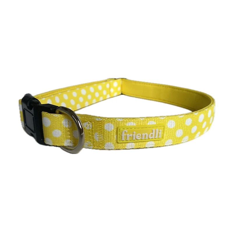 Friendli Neoprene Dog Collar, L/XL, Yellow