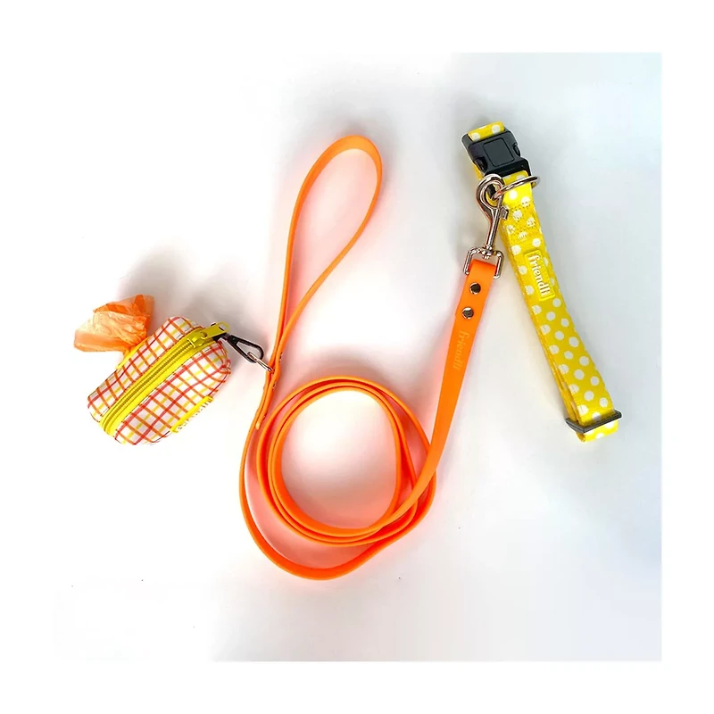 Friendli Neoprene Dog Collar, L/XL, Yellow