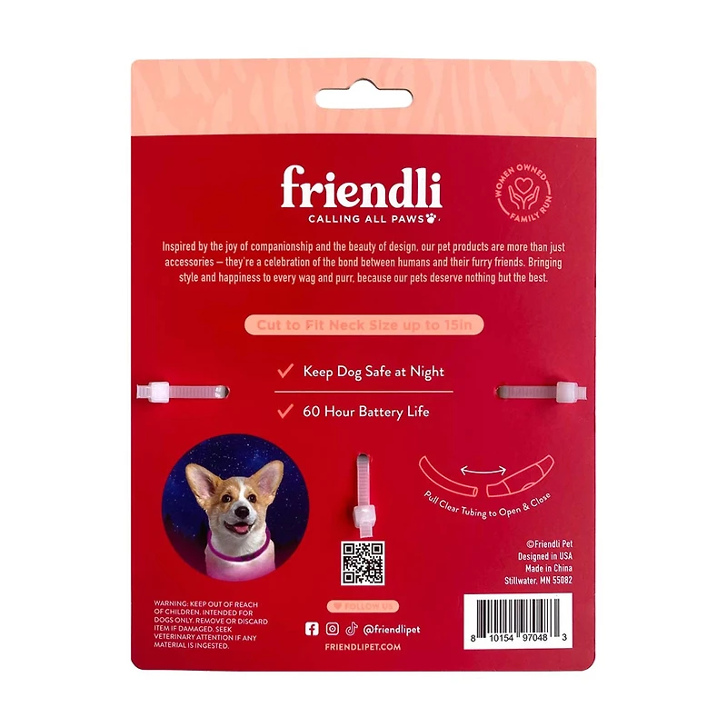 Friendli LED Dog Collar, Small