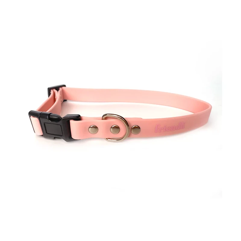Friendli Waterproof Dog Collar, M/L, Bubblegum