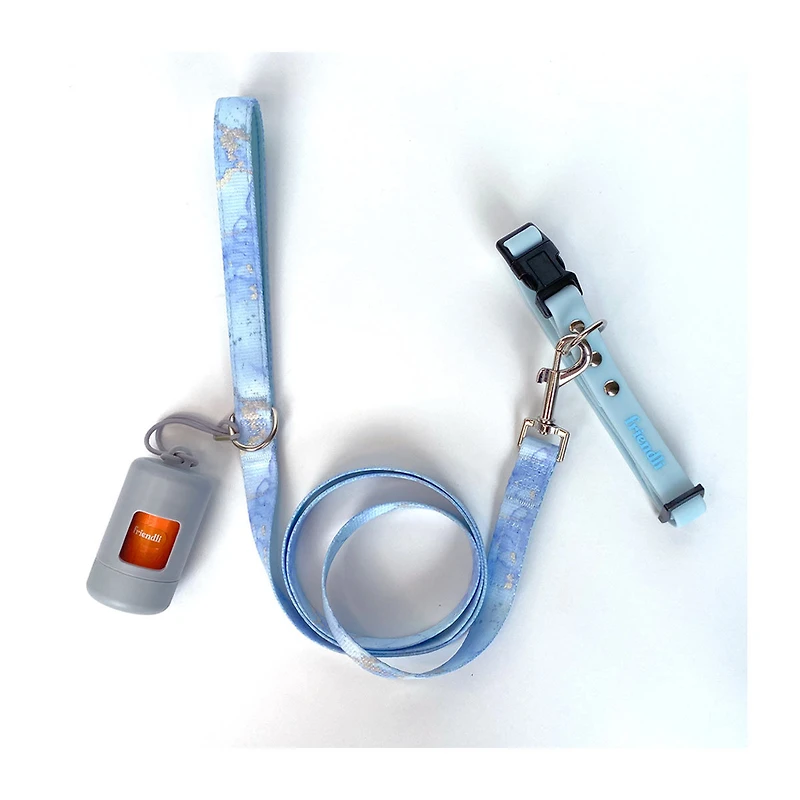 Friendli Waterproof Dog Collar, M/L, Ocean Blue