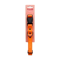 Friendli Waterproof Dog Collar, M/L, Tangerine