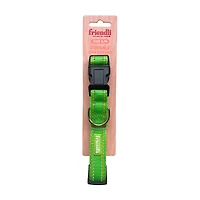 Friendli Nylon Dog Collar, S/M, Cosmic Green