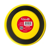 Friendli Stainless Steel Double Wall Dog Bowl, 32 oz, Sunshine Yellow