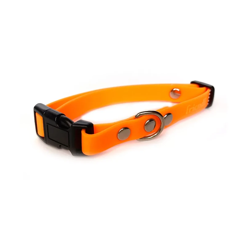 Friendli Waterproof Dog Collar, XS/S, Tangerine
