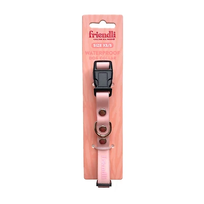 Friendli Waterproof Dog Collar, XS/S, Bubblegum Pink