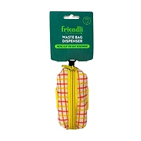 Friendli Neoprene Dog Waste Bag Holder, Yellow/Orange