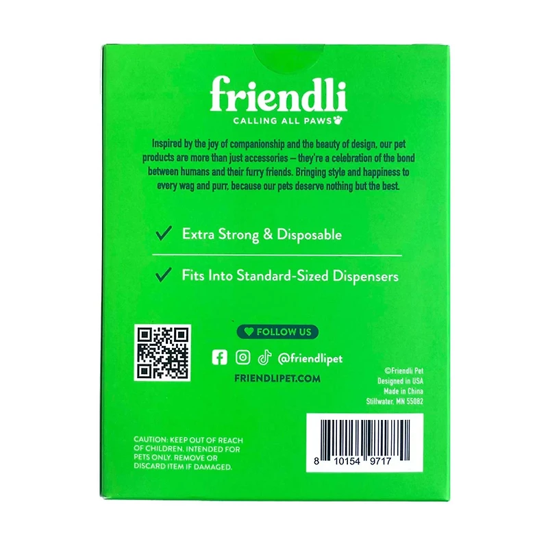 Friendli Lavendar Scented Dog Waste Bags, 18 Rolls