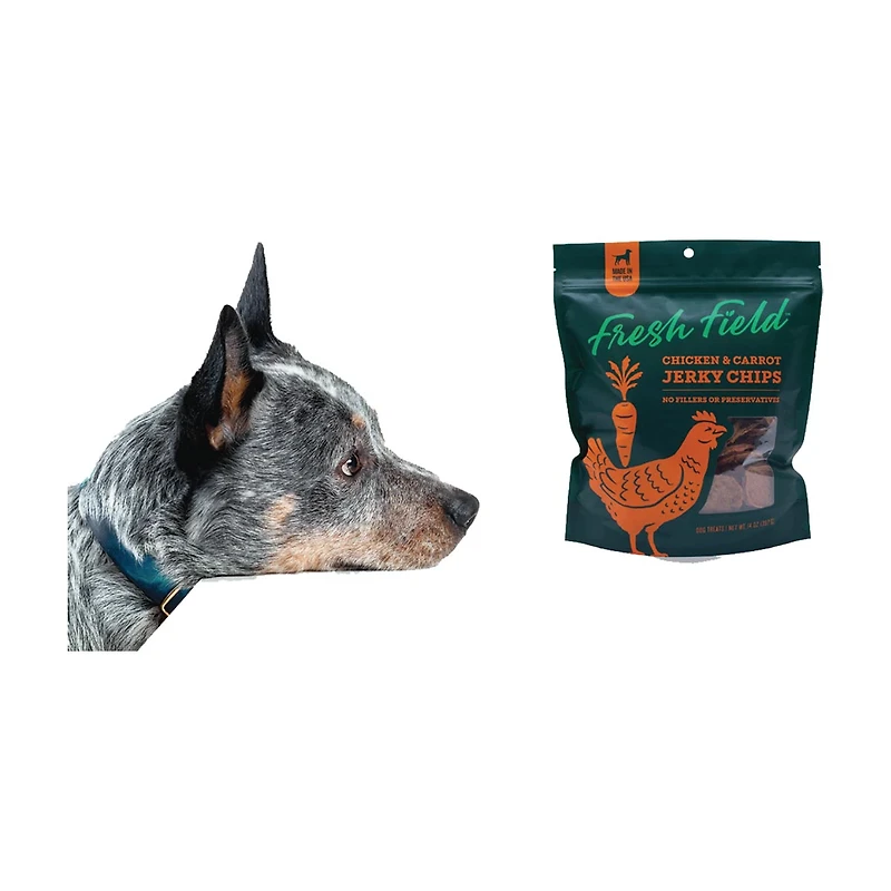Fresh Field Chicken & Carrot Jerky Chips for Dogs, 5 oz