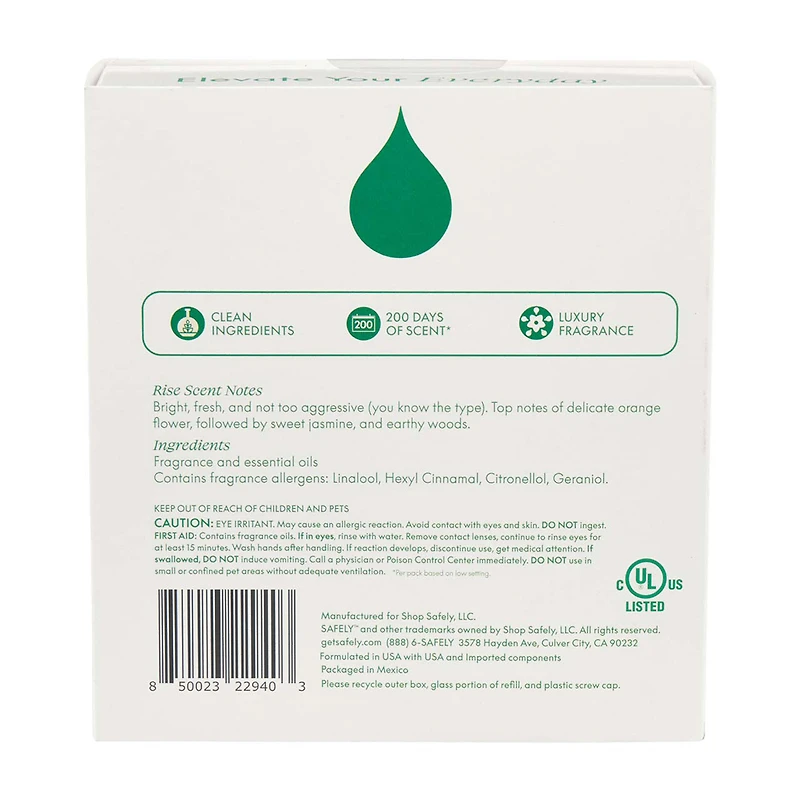 Safely Universal Refill, Rise, 2 ct, 1.34 fl oz