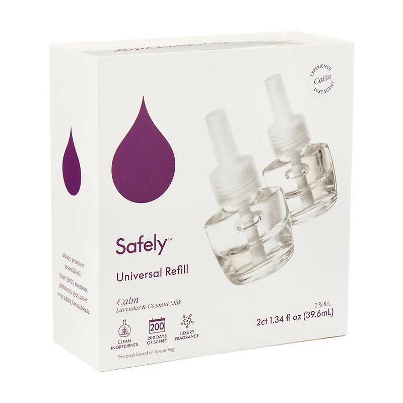 Safely Universal Refill, Calm, 2 ct, 1.34 fl oz