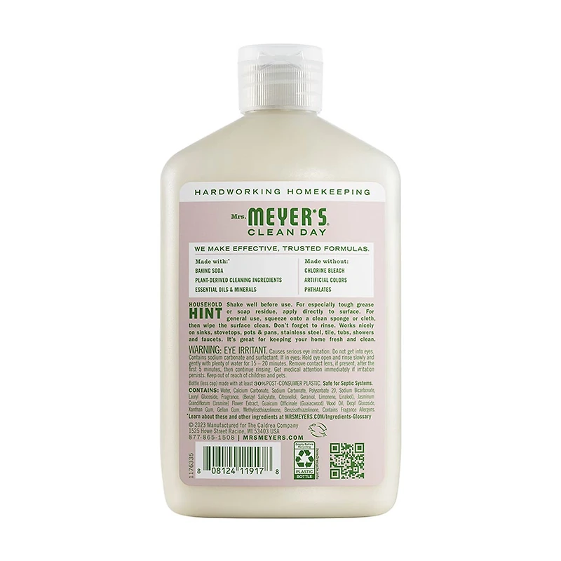 Mrs. Meyer’s Clean Day Baking Soda Cream Cleaner, Apple Blossom Scent, 16 fl oz