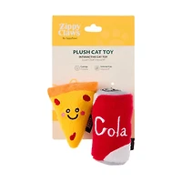 Zippy Claws Plush Cat Toy, Pizza & Soda