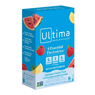 Ultima Replenisher Daily Electrolyte Drink Mix Signature Variety Pack, 8 ct
