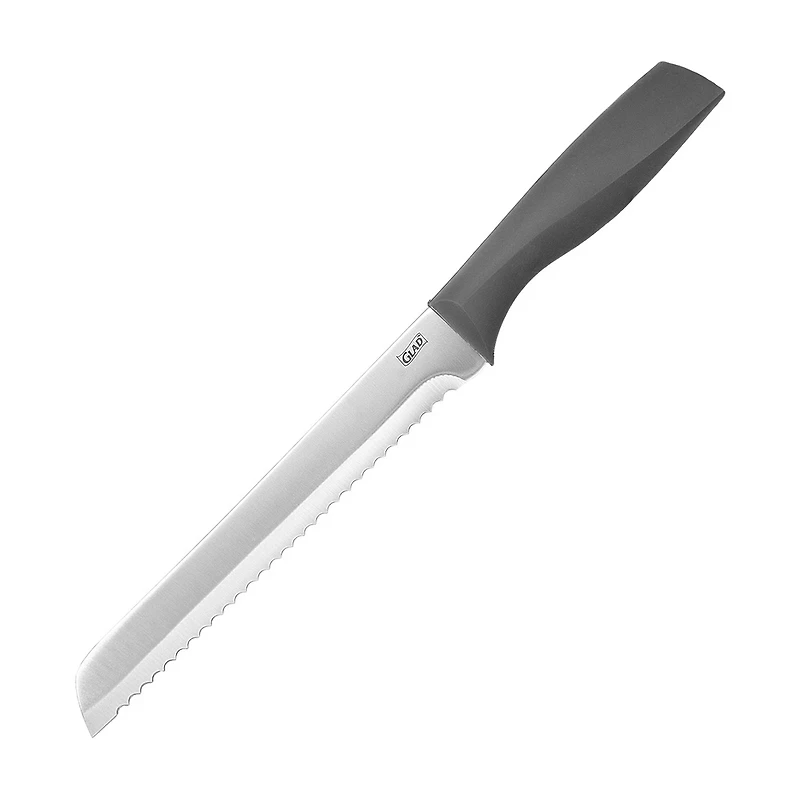 Glad No-Slip Grip Handle Bread Knife, 8 in