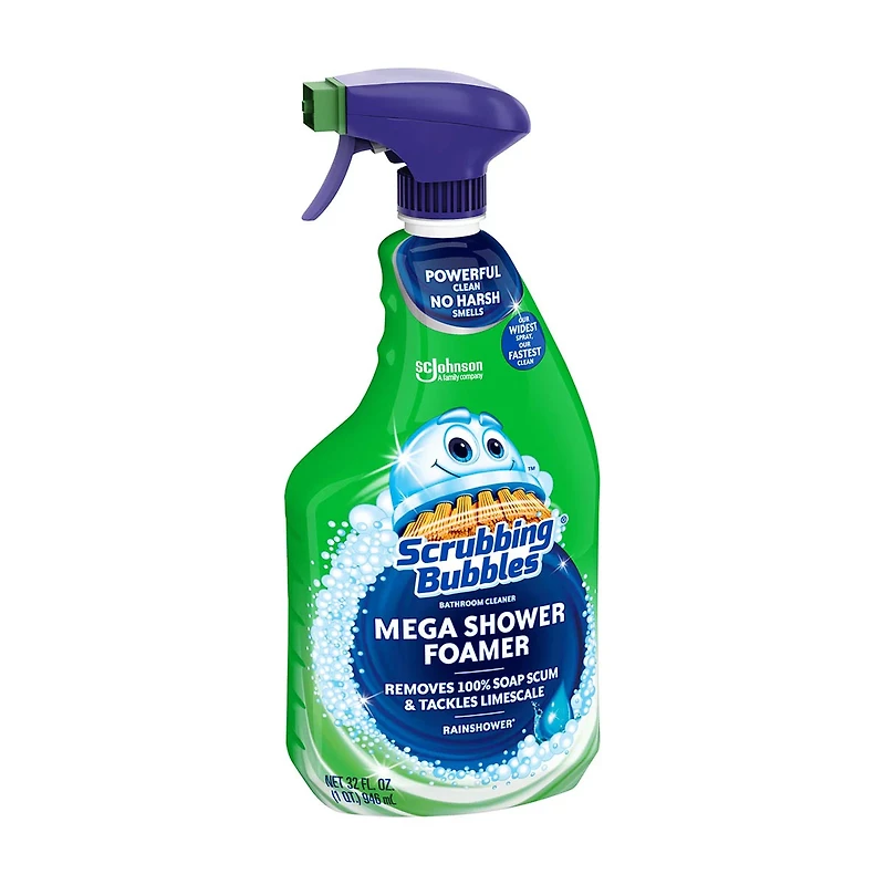 Scrubbing Bubbles Mega Shower Foamer Bathroom Cleaner, Rainshower Scent, 32 oz