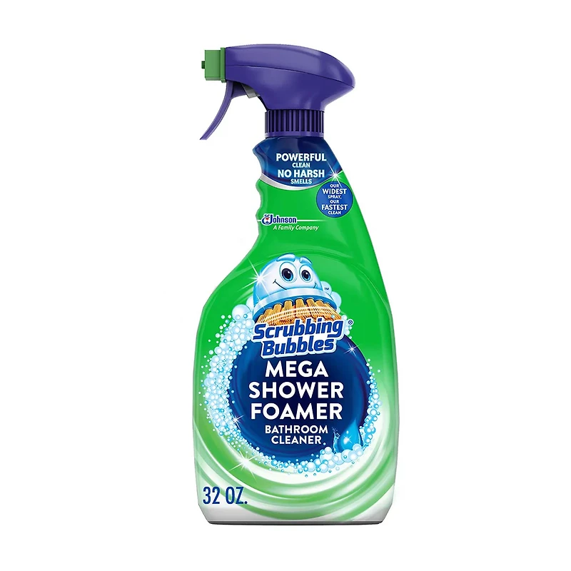 Scrubbing Bubbles Mega Shower Foamer Bathroom Cleaner, Rainshower Scent, 32 oz