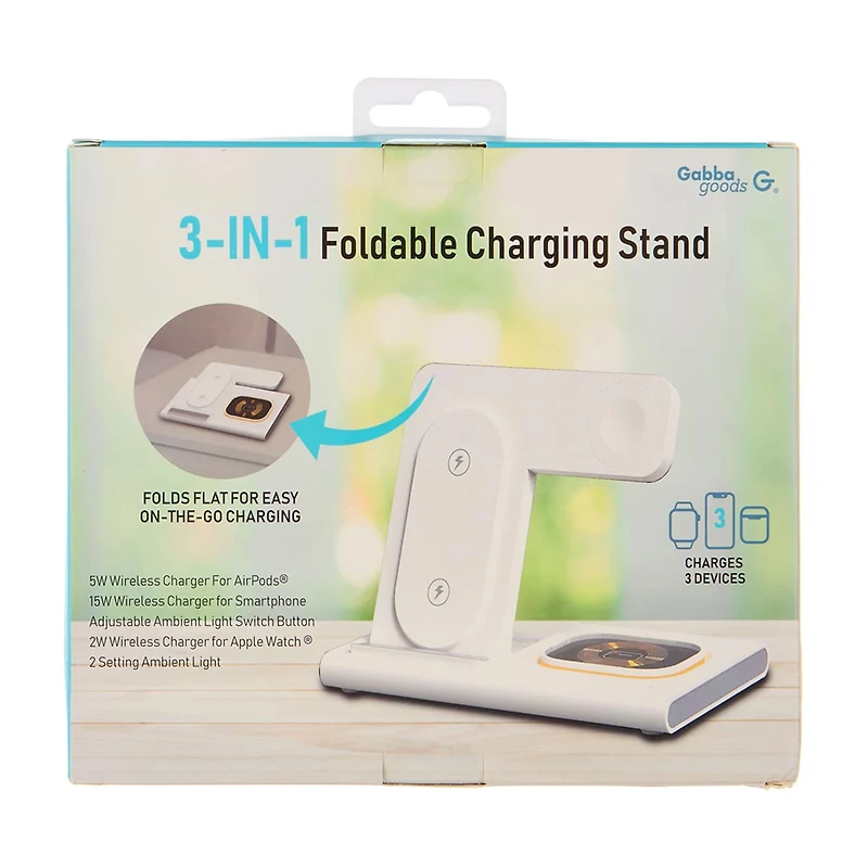Gabba Goods 3-in-1 Foldable Charging Stand