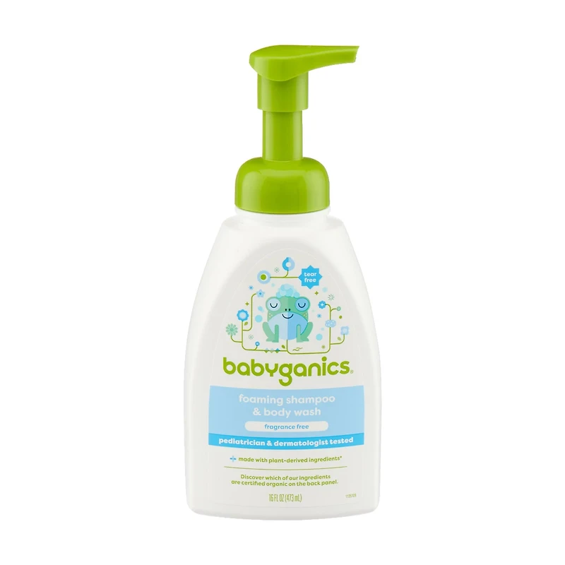 Babyganics Foaming Shampoo & Body Wash, Fragrance Free