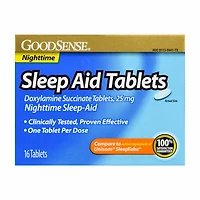GoodSense Nighttime Sleep Aid Tablets, 25 mg, 16 ct