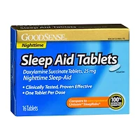 GoodSense Nighttime Sleep Aid Tablets, 25 mg, 16 ct