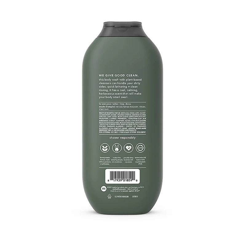 Method Men Juniper + Sage Body Wash, 18 fl oz