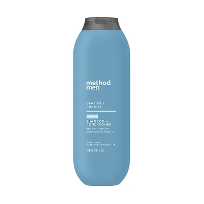 Method Men 2-in-1 Shampoo + Conditioner, Glacier + Granite, 14 fl oz