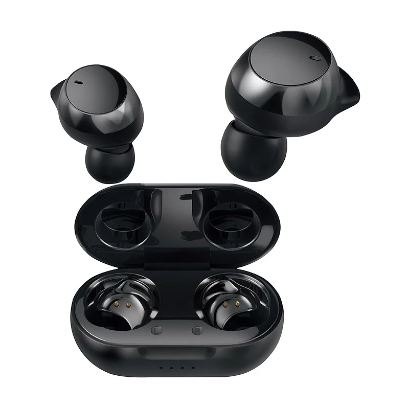 Coby True Wireless Sport Earbuds with Charging Case, Black
