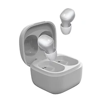 Coby True Wireless Mini Earbuds with Charging Case, White