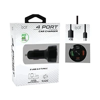 iJoy 4 Port Car Charger, Assorted