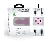 iJoy 4 Port Car Charger, Assorted