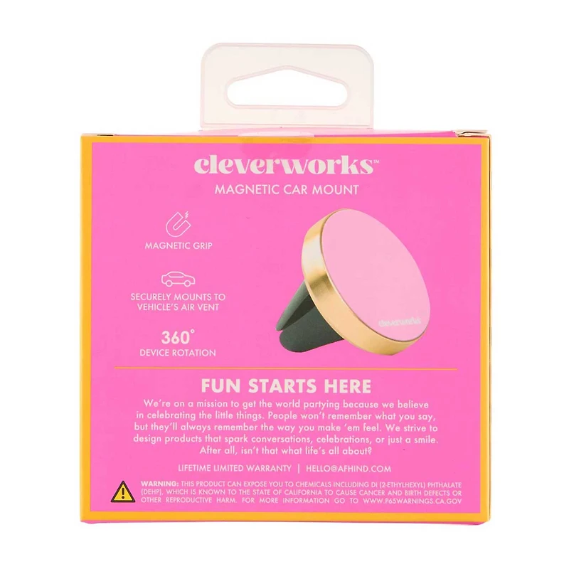 Cleverworks Magnetic Car Mount, Pink
