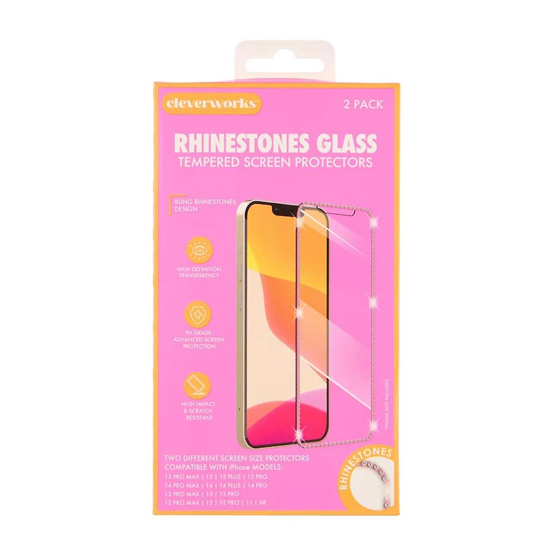 Cleverworks Rhinestones Glass Tempered Screen Protectors