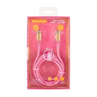 Cleverworks USB-C to USB-C Charger, Pink