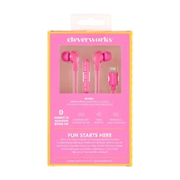 Cleverworks Earbuds, Pink