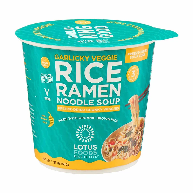 Lotus Foods, Rice Ramen Noodle Soup, Garlicky Veggie