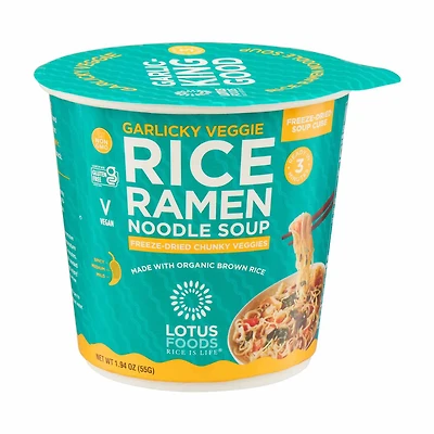 Lotus Foods, Rice Ramen Noodle Soup, Garlicky Veggie