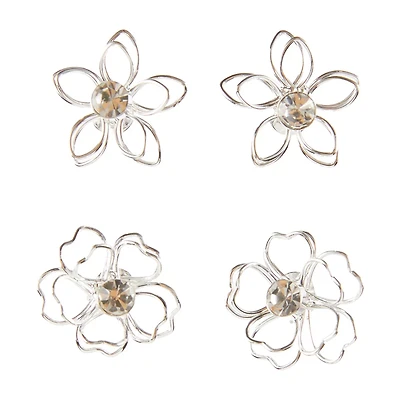 Flower Shaped Stud Earrings, 2 Count