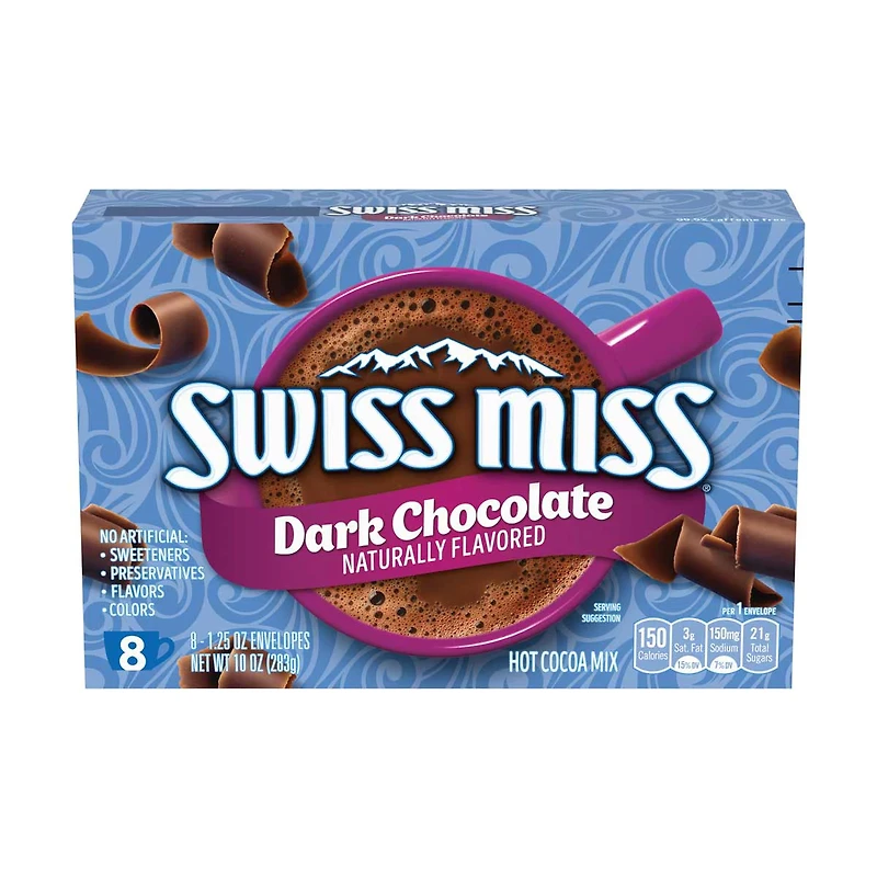 Swiss Miss Dark Chocolate Hot Cocoa Mix, 8ct, 10 oz