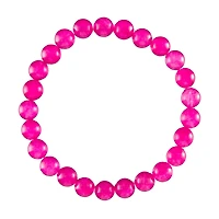 Beaded Stone Elastic Bracelet, Pink