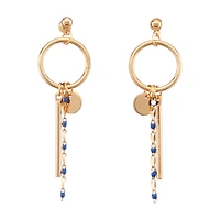 Circle Epoxy Dangle Earrings