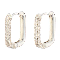 Zircon Hoop Earrings